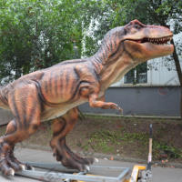 Statue de dinosaure T-Rex animatronique réaliste grandeur nature en métal pour intérieur/extérieur, aire de jeux, écoles, parcs à thème, jardins d'aventure
