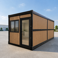 Casa Modular de 2 Pisos con Paneles Sándwich, Diseño Industrial Transpirable, Escalera Exterior y Terraza para Aplicaciones en Cocinas y Granjas