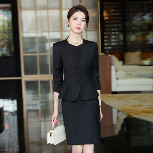 Women's Suit Set White Blazer Skirt Pants Professional Workwear Commute Anti-Wrinkle Polyester Satin Elegant Office Wear - Product Image 3