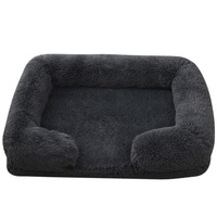 Coussin pour animaux de compagnie rectangulaire classique en peluche, écologique, indéformable, chaud toute l'année, pour chiens et chats