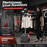 Défroisseur Vapeur Commercial Direct Usine Haute Puissance avec Réservoir d'Eau Surdimensionné