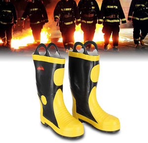 Botas de Bombero Unisex con Certificación 3C para Verano, Antiestáticas, Anti-Impactos, Anti-Pinchazos, Antideslizantes, de Goma y Acero, con Tacón Alto para Rescate - Product Image 3