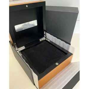 Boîte à montres en bois haut de gamme avec rangement en PU pour l'artisanat et la vente en gros en usine, prise en charge du logo personnalisé - Product Image 1