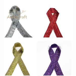 Passamaneria in tessuto con nappe e frange da 35 mm, accessori fai da te per cucito, per bordi di tende, abiti e costumi, colori <span class=keywords><strong>oro</strong></span>, argento, rosso, <span class=keywords><strong>blu</strong></span> - Product Image 4