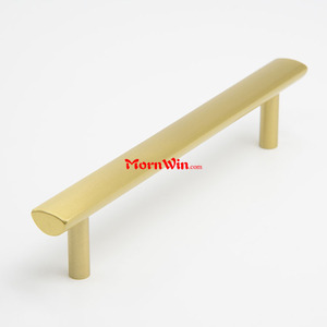 Manopola a conchiglia in ottone massiccio semplice cassetto armadio nordico a foro singolo porta porta in oro moderna maniglia a trazione - Product Image 2