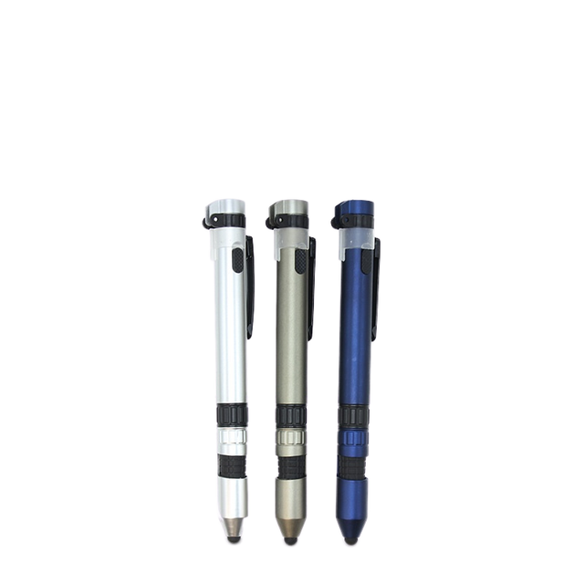 JINFUSI Creative Outdoor Multi-Purpose Pen for Mobile Phone Capacitive Touch Screen Screwdriver LED Light Tablet Use Pen