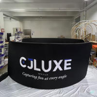 Photomaton portable 360 à impression instantanée avec auvent supérieur, éclairage LED vertical, machine de studio photo modulaire SLR pour la location