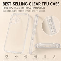 Casing HP TPU Transparan Fleksibel untuk 17 16 15 Pro Max Desain Sederhana Modis Anti Benturan Tahan Jatuh Potongan Presisi