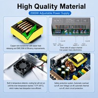 Alimentation électrique commutable réglable 2000W RS485, partage de courant parallèle PLC, protocole de communication Modbus, alimentation 2000W