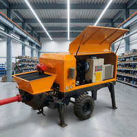 Pompe à béton diesel haute performance sur remorque avec télécommande intelligente, moteur haute efficacité, capacité 40m³/h