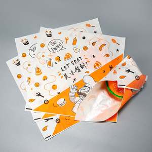 Papier d'emballage pour hamburgers, papier ciré de qualité alimentaire, personnalisé avec logo imprimé, résistant à la graisse, pour charcuterie, papier ciré pour sandwichs, vente en gros - Product Image 6