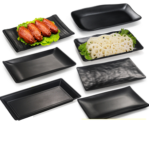 <span class=keywords><strong>Sushi</strong></span> Set Matte Đen Melamine <span class=keywords><strong>Sushi</strong></span> Tấm Phục Vụ Khay - Product Image 3