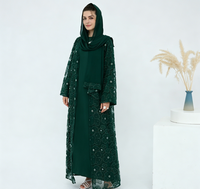 Grossiste MEXIZO Abaya Ouverte de Luxe Style Perlé pour l'Aïd avec Robe Intérieure Florale Nouvelle Collection Ensemble Abaya Grossiste Abaya de Dubaï