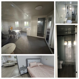 Maison conteneur moderne extensible de 20 pieds 30 pieds 40 pieds Mur en bois de luxe Design pour bureau Oasis Luxe Maison Salon Cuisine - Product Image 4