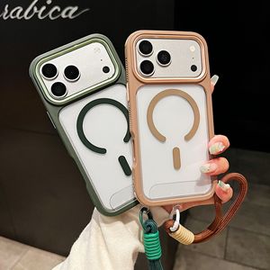 Funda Transparente Magnética 2 en 1 Antideslizante con Cordón Corto para Teléfono Móvil iPhone 17 16 15 14 13 12 Pro Max - Product Image 5