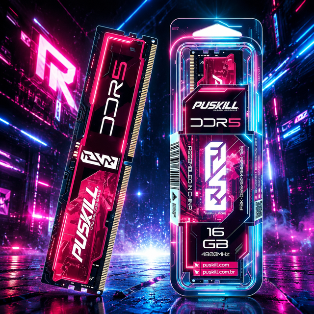 PUSKILL DDR5 DIMM Desktop Performance Memory Module 4800/5600 MT/s 8GB 16GB 32GB 1.1V Low Voltage Gaming DRAM