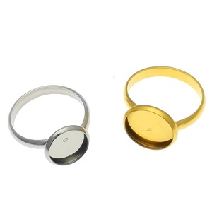 Base Ajustable de Acero Inoxidable para Anillos, Componente Metálico Redondo para Fabricación de Joyería - Product Image 2