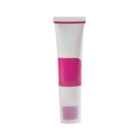 Tubo cosmetico ovale funzionale in plastica con tappo applicatore massaggiante in silicone per maschera viso e crema depilatoria