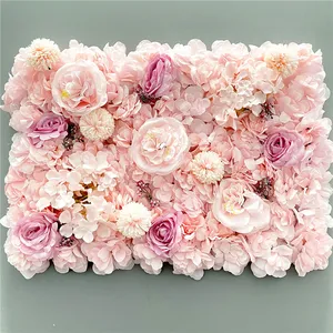 Goede Kwaliteit Roze Bloem Panelen Kunstmatige Rose Bloem Muur Voor Bruiloft Evenement Achtergrond Decor
