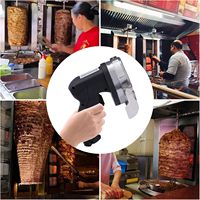 Couteau à shawarma électrique, trancheuse à kebab, trancheuse à doner, trancheuse à viande, machine à griller turque de qualité commerciale pour viandes molles et denses