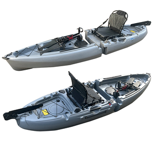 <span class=keywords><strong>Kayak</strong></span> de <span class=keywords><strong>Pesca</strong></span> Modular de 9 pies para una Persona, <span class=keywords><strong>Kayak</strong></span> de Dos Secciones con Pedales, Fácil de Desmontar y Unir - Product Image 1