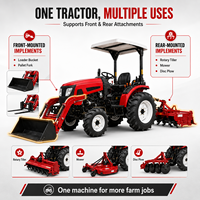Tracteur compact rotatif de 35 CV pour l'ameublissement du sol des vergers, la préparation des terres de jardin et l'agriculture
