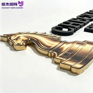 Enseigne Murale Personnalisée en Métal Doré Effet Miroir 3D avec Logo Imprimé UV pour Entreprise, Idéale pour Bureau/Reception de Groupe Financier - Product Image 4