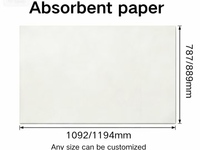 Feuilles absorbantes écologiques recyclables HD 1/1,5/2 mm 787x1092 mm pour dessous de verre, désodorisant et séchage de parfums, haute luminosité