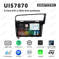 Écran de voiture Android 10,36 pouces 7870 8 cœurs 2K Radio stéréo Carplay GPS Caméra 360 Audio pour Volkswagen VW Golf 7 2013-2017 RHD