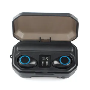 2021 Bán Buôn Trong Kho 9D Stereo 2000Mah F9 True Wireless Mini 9D Bass Earbuds Với Trường Hợp Sạc Led Hiển Thị Headphone F9-5