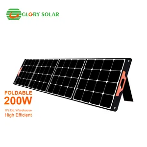 영광 태양 광 발전 200 와트 200 W 4 배 ETFE 휴대용 접이식 태양 전지 패널