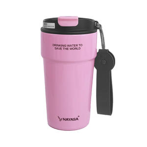 Taza termo de alto valor, revestimiento de cerámica, taza de café portátil para niñas y niños, para coche, oficina, hogar, con pajita Industrial - Product Image 5