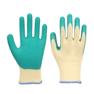 Custom Durable Anti Slip 10 Gauge Baumwolle Latex beschichteter gestrickter Sicherheits arbeits handschuh
