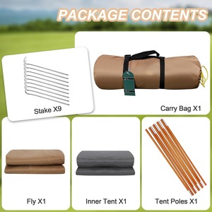 Tente OEM <span class=keywords><strong>1</strong></span> personne 4 saisons coupe-vent imperméable légère pour randonnée, camping, alpinisme et aventures en plein air - Product Image 4