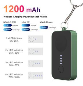 Llavero portátil de 1200mAh, base de carga inalámbrica de succión magnética, Banco de energía de carga inalámbrica magnética para reloj colorido - Product Image 3