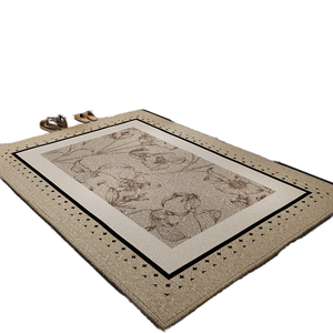 Luz de lujo moderna simplicidad 10mm lavable poliéster antideslizante personalizado Color puerta Mat entrada del Hogar sala de estar - Product Image 2