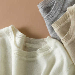 이탈리아 순수 캐시미어 반 소매 스웨터 여자 + 캐시미어 + 스웨터 - Product Image 2