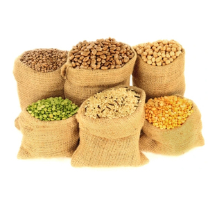 Sacs en toile de jute réutilisables de grande taille, couleur naturelle, pour l'emballage des pommes de terre, des oignons, des légumes, des aliments, avec logo - Product Image 1