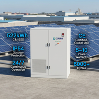 Systèmes de stockage d'énergie commerciaux et industriels en conteneur, batterie LiFePO4 haute tension 522 kWh, IP54, pour la réduction des pics et le remplissage des vales de puissance