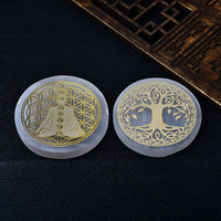 Plaques de Sélénite en Gros pour Bricolage, Ornements en Cristal Œil de Démon Sept Chakras, Sous-verres en Sélénite pour Cadeau Reiki
