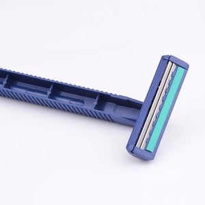 Bathroom Ware Value Pack Double <b>Edge</b> Razors Household Bulk Supply With Lubricant <b>Strips</b> Comfortable <b>Plastic</b> Handles Custom Logo - Product Image 3