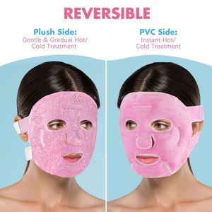 Masque de glace réutilisable, masque froid à billes de gel, compression chaude et froide pour l'œdème, la récupération après chirurgie, les maux de tête, les soins post-laser - Product Image 4