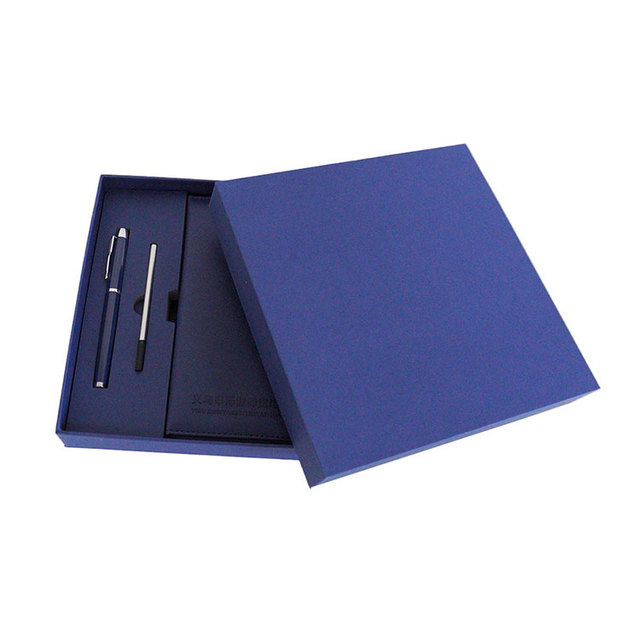 Custom Logo Embossed High-End Eco-Friendly Magnetic Packaging Box for Luxury Gift Notebook Business Watch Lid Base Rigid Paper