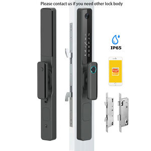 ट्या स्वचालित डिजिटल दरवाजा लॉक स्लाइड स्मार्ट ग्लास दरवाजा लॉक फिंगरप्रिंट बेडरूम लकड़ी का दरवाजा लॉक, होम सुरक्षा के लिए स्मार्ट लॉक - Product Image 4