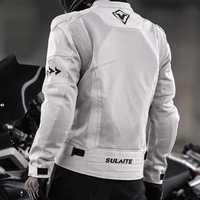 Veste de moto en tissu Oxford 600D respirant avec coque renforcée en TPU, protections en mousse EVA amovibles, manches longues, été