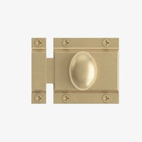 Loquet de placard MAXERY en laiton massif antique, bouton ovale traditionnel, loquet de porte de placard, serrure de meuble vintage