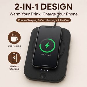 Chauffe-tasse portable intelligent électrique USB, organisateur de bureau, chargeur sans fil, chauffe-tasse Teko, coussin chauffant pour tasse, C Cuisine 2026 - Product Image 5