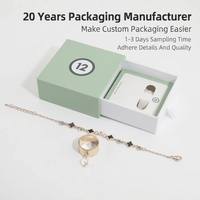 Boîte d'emballage pour boucles d'oreilles, accessoires verts uniques de bonne qualité, emballage de bijoux de luxe