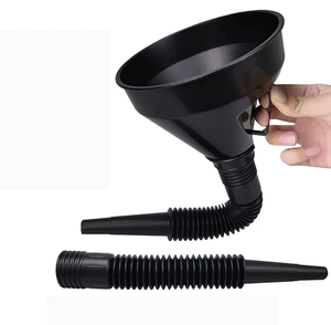 Multi funil plástico flexível preto funcional automotivo com a mangueira para o funil automático 130MM fluido de transferência do gás