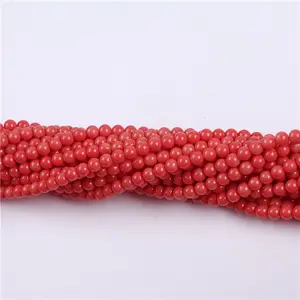 Wholesale 4mm 6mm Red Round Shape Coral Strand For Jewelry Making